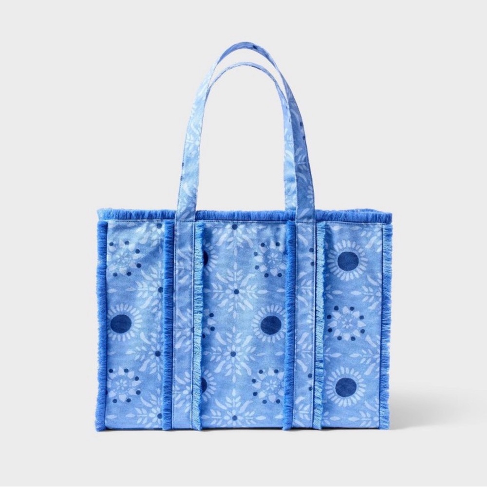 **NWT** Roller Rabbit x Target star medallion fringe cavas tote